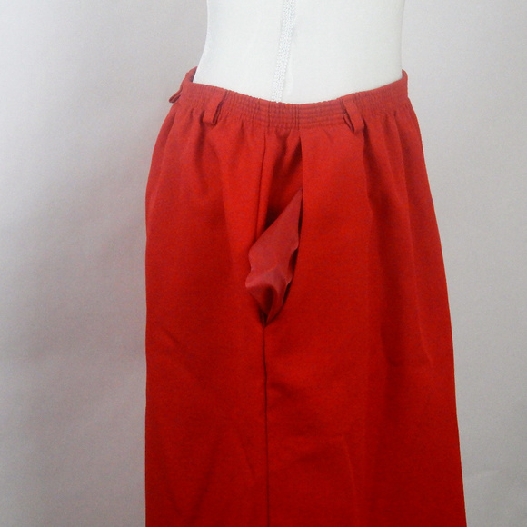 🎂Classic Collection Knee Length Skirt Red Pullon - Picture 4 of 6